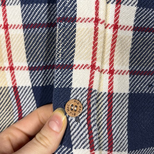 VINTAGE 70s 80s Big Mac Flannel Shirt Mens Size Medium Cotton Heavy Sanforized - Picture 10 of 24