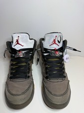 Air Jordan 5 Retro Off-White Mussola Uomo Taglia 10.5 (CT8480-001) PULITO RARO