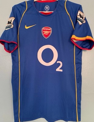 Dennis Bergkamp Signed Autographed Arsenal 2004/05 Away Jersey