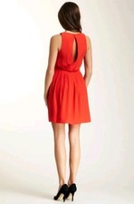 NWT Urban Outfitters JACK BB Dakota Scarlett RED DRESS Sz S Drapey Keyhole Back
