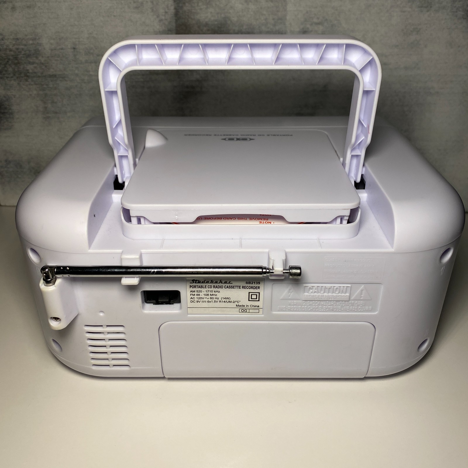 Studebaker Portable CD Boombox Radio & Cassette Player Recorder SB2135