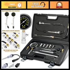 13pcs Compression Tester Set With Spark Plug Tester - 300psi Engine Gauge Tool