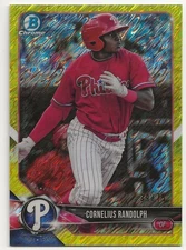 2018 Bowman Chrome Prospect Yellow Shimmer Cornelius Randolph 39/75 #BCP30