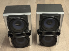 SONY SS-EC77 BOOKSHELF SPEAKERS PAIR 3-WAY BASS REFLEX 8 OHM BLACK TESTED WORKS