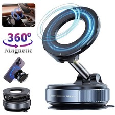 360 Adjustable Magnetic Vacuum Suction Cup Car Phone Holder Mount For MagSafe