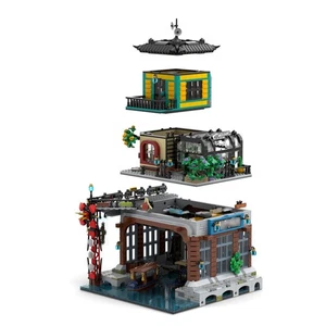 Modubrix Mocs Briques MOC-158544 Ancien jardin de la ville japonaise Briques jouets Kits