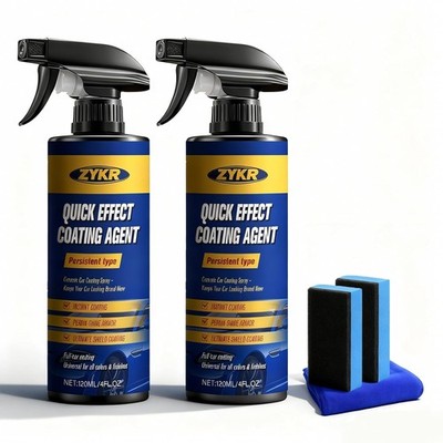 ZYKR Nano Quick Coat Restore - 4.23 Fl Oz Quick Effect Coating Agent for 2 PC