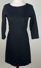 SPANX 'Perfect A-Line 3/4 Sleeve Ponte Dress'  (Above Knee) - S, Black