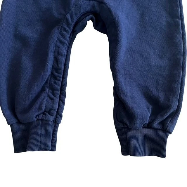 Hanna Andersson Baby French Terry Overall in Navy Blue Organic Cotton 2T - Image 4 of 4