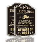 2 Pack No Trespassing This Property is Protected by Video Surveillance Beware