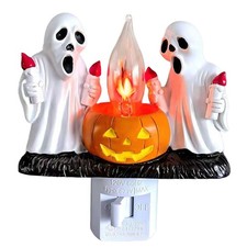 Ghost Campfire Nightlight,Halloween Campfire Flickering Night Light,3D Spooky...