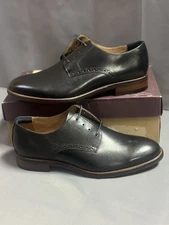 New Johnston & Murphy Conard 2.0 Black Full Grain Plain Toe Dress Shoes - 10.5 W