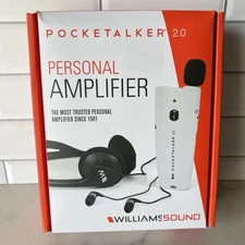 Williams Sound Pocketalker 2.0 Personal Amplifier Base Bundle - SEALED BOX NEW