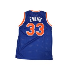 Patrick Ewing Knicks Autographed Inscribed HOF 08 Pro Style Blue Jersey CX Auth