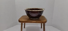 Vtg.  7" Brown Glaze Stoneware Mixing Bowl – Oven Proof USA  Mid Century Pottery