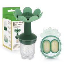 Flower Baby Fresh Fruit Food Feeder with Mini Freezer Nibble Tray, Breastmilk...
