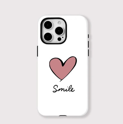 Schöne romantische Hülle mit Herzdruck iPhone 17 16 15 14 13 12 11 Pro Max