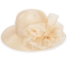 Kentucky Organza Sun Hat Summer Derby Hat Women Bowler Church Fascinators for...