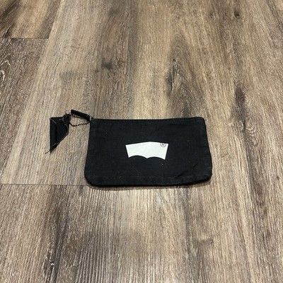 Levi's Zipper Bag Pouch Art Pencil Phone Mini Small Case Sack Black White Tab