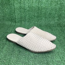 Universal Thread SZ 10 NEW Women's Beige Leather Slip-On Pointed Toe Mule Shoes