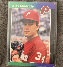 1989 Donruss Rookie Alex Madrid #604 Philadelphia Phillies *Denotes on Back Card. rookie card picture
