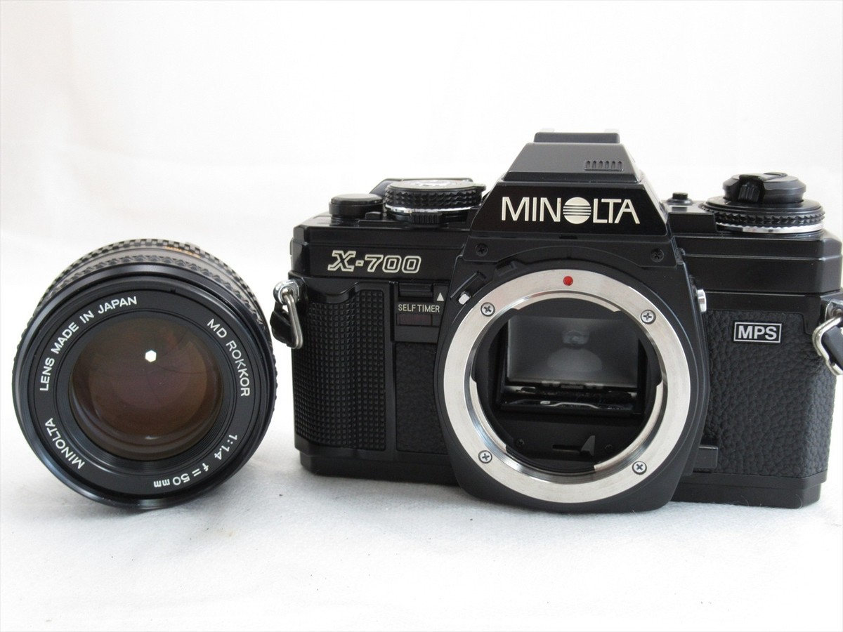 EXC++++】Minolta X-700 film camera Black w/MD Rokkor 50mm f/1.4