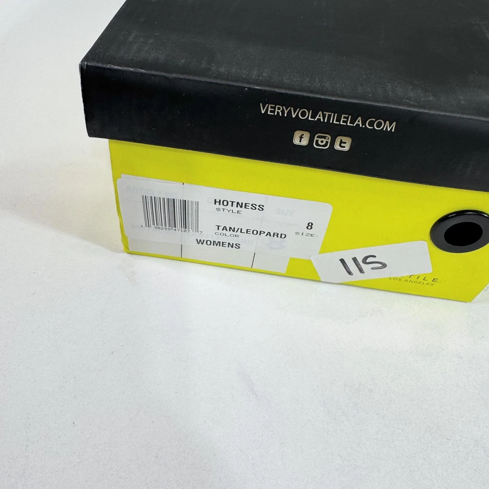 Very Volatile Hotness Shoes Womens Size 8 Leopard Beaded Sandals Leather Upper - Image 3 of 4