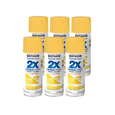 Rust-Oleum 331186-6PK Painter's Touch 2X Ultra Cover Spray Paint, 12 oz, Ultr...