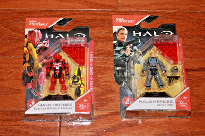 Mega Construx Halo Heroes Series 4 Dare (ONI) & Spartan Wetwork Cleaner - NEW!