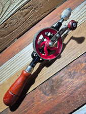 Millers Falls Tools No 5a Egg Beater Style Hand Drill Vintage Screw Off Lid Bits