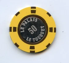50.00 Chip from the Casino du Touquet Le Palais Le Touquet Paris Plaque France