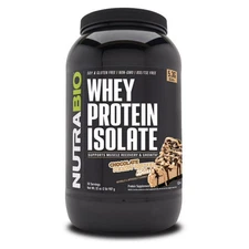 NutraBio Whey Protein Isolate 2lb EXP 1/27