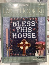 BLESS THIS HOUSE Latch Hook Kit R891 Natura CARON Approx. 20 x 27 Inches