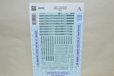 HO scale Microscale decals 90002 letters number Railroad Roman BLACK