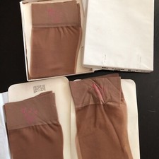 Vintage Merville Sheer Seamless Stockings Original Box Size 8 1/2 Short 3 Pair