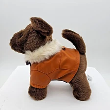 Ruff And Ready American Girl Doll Pet Dog Chocolate Brown Lab Pet Dog w Bone EC