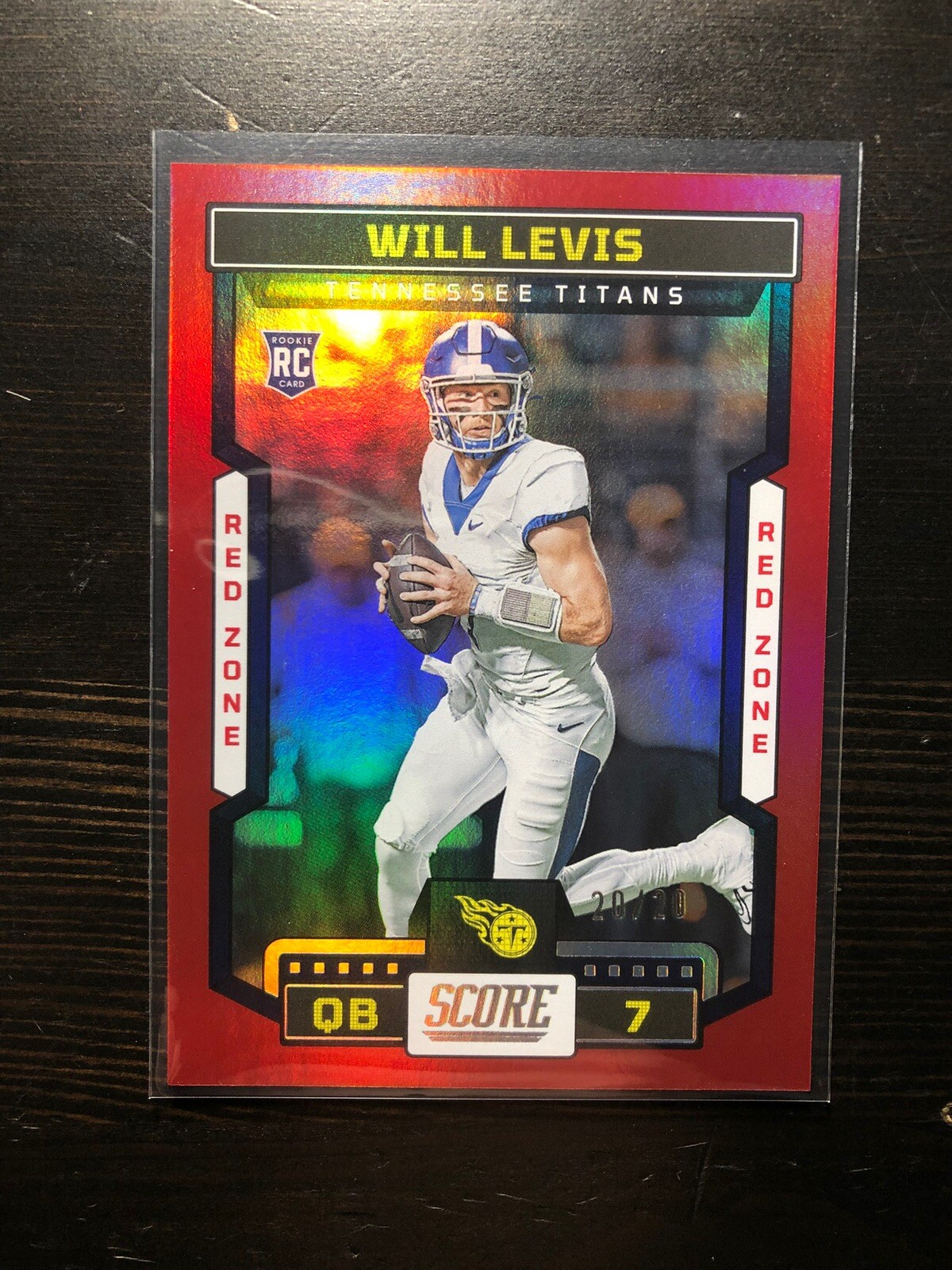 2023 Will Levis SSP Panini Score Red Zone 20/20 #303 RC Titans Rookie Card