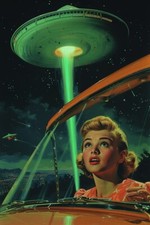 Plaque métal  ovni ufo extraterrestre  30 X 20 CM