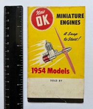 Vintage Original OK Miniature Engines 1954 Models Pamphlet - Airplanes RC
