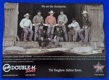 2004 HH DOUBLE-H COWBOY BOOTS - THE TOUGHEST & SOFTEST - ORIGINAL COLOR PRINT AD