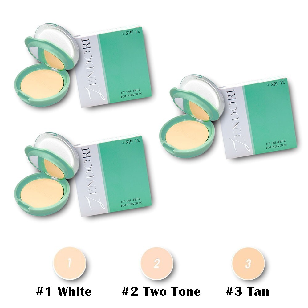 3X ZENDORI UV Oil-Free Foundatuion SPF 12 Makeup Face Powder 8g