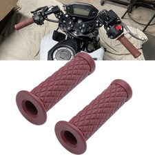 Motorrad Custom - Classic 22mm 7/8" Lenkergriffe braun für Cafe Racer Griffe