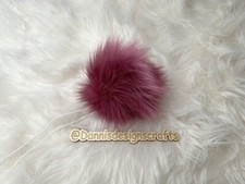 faux fur pom poms for hats / beanies / crochet / knit / 4 Inch / small