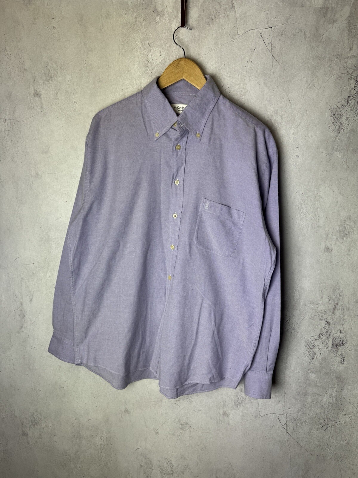 YSL Yves Saint Laurent camicia uomo manica lunga anni 90
