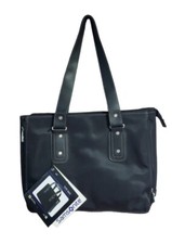 Samsonite Laptop Tote Bag Black Microfiber Double Handle 17" X  12" X 5" New