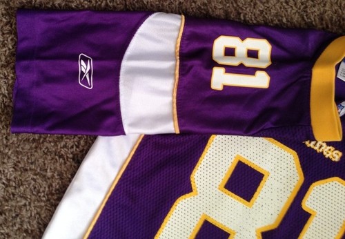 CAMISETA DE LA NFL MINNESOTA VIKINGS # 81 K. ROBINSON DE REEBOK JOVEN GRANDE 14/16 - Imagen 6 de 12