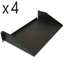4 Pack - 2 Space Cantilever Server Monitor Rack Mount Shelf - 19" 2U 10" Deep