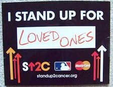 NY Mets 2015 Citi Field 1st WORLD SERIES SU2C I Stand Up 4 Cancer LOVED ONES