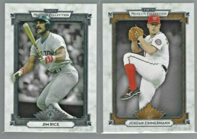 2014 Topps Museum Collection #36 Jim Rice Red Sox Jordan Zimmerman #32 Nats Card