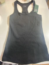 WILD FABLE Women's Black Sleeveless Ribbed Stretch T-Back Tank Top size XS